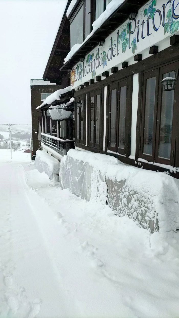 ピットーレ岩原本店　12/25 雪は降ったりやんだりです。